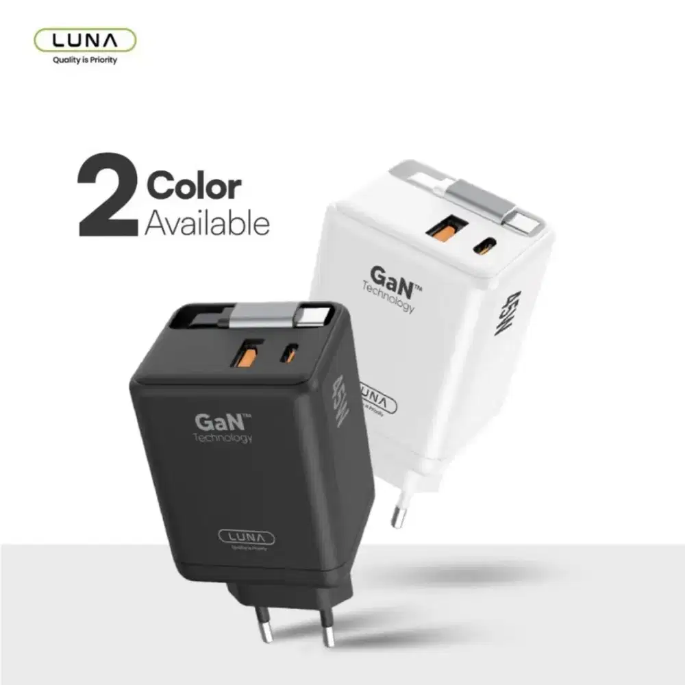 LUNA ADAPTER + CABLE DUALPORT USB A+C GAN 45W