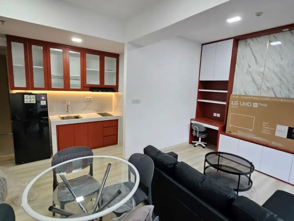 Disewakan Apartemen Mewah Tokyo Riverside Tipe Connecting 57m2 Fully Furnish PIK2, Jakarta Utara