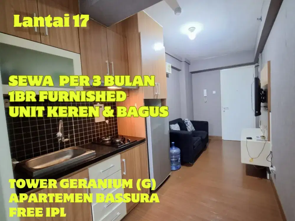 SEWA MURAH 1BR FURNISHED TOWER G UNIT TERBATAS BASSURA CITY