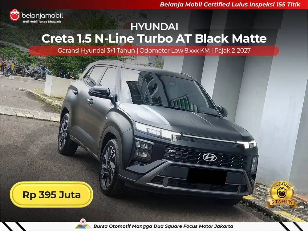 [ LOW 8RB KM ] Hyundai Creta 1.5 N-Line Turbo AT Black Matte 2025 2026