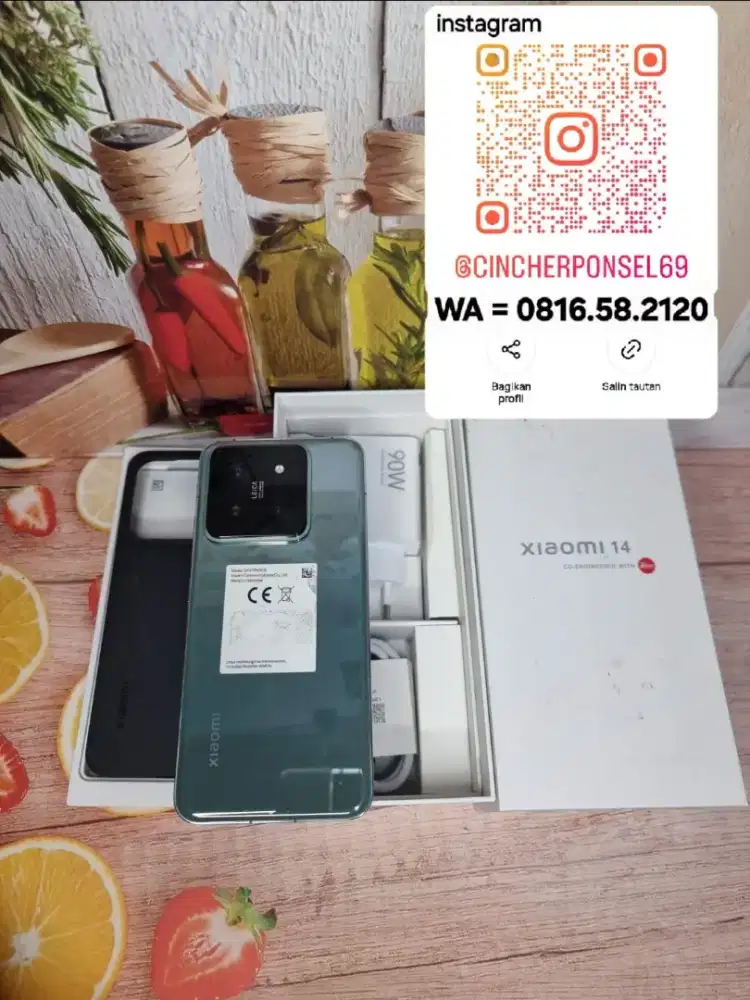 Xiaomi 14 5g ram 12gb LIKENEW mulus istimewa fullset grns resmi