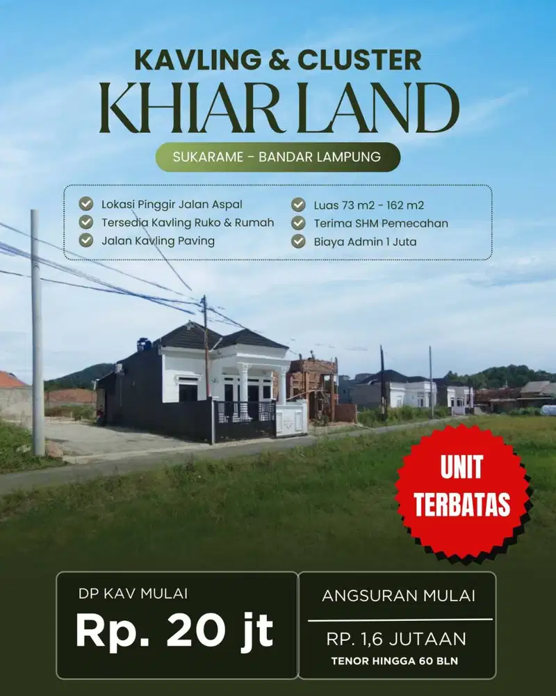 TANAH KAVLING SUKARAME DIPINGGIR JALAN UTAMA PULAU SINGKEP DP MURAH