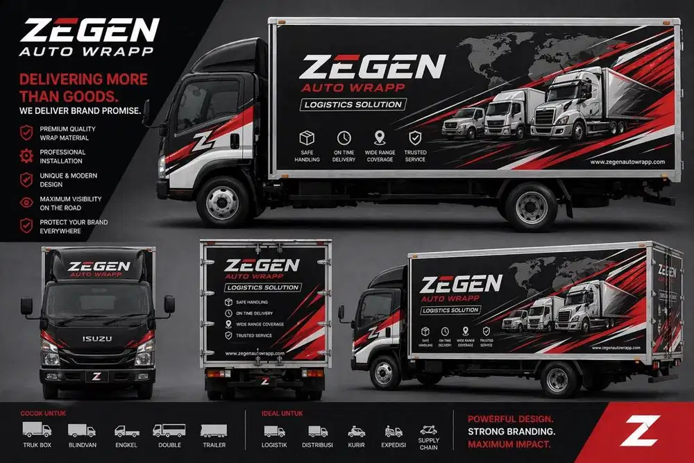 BRANDING MOBIL OPERASIONAL PERUSAHAAN | LOGISTIK & EKSPEDISI