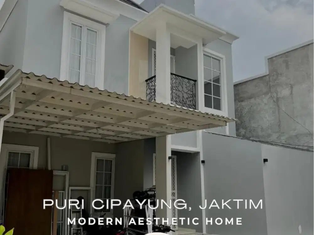 Rumah Modern 2 Lantai Rapi dan Strategis Plus Kitchen Set di Puri Cipayung, Jaktim - SHM