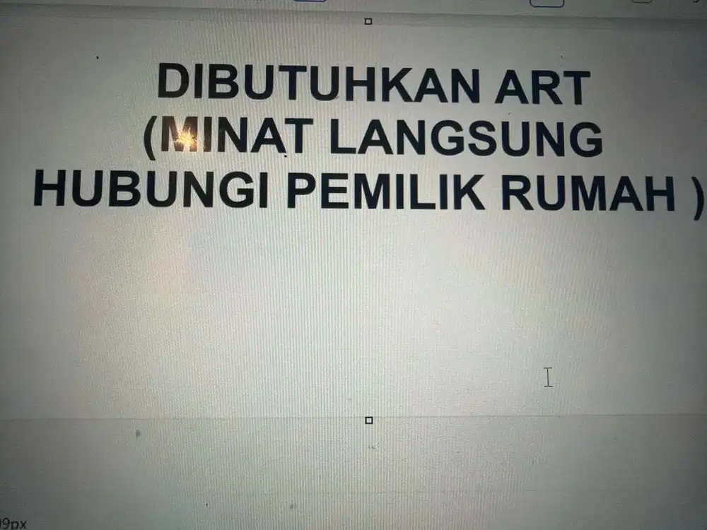 Dibutuhkan art ( minat segera hubungi langsung )