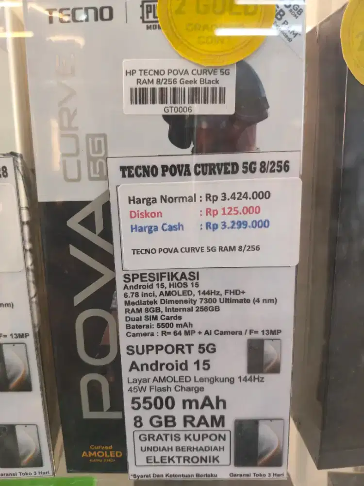 Promo 0% Tecno Pova Curved 5G 8/256 GB