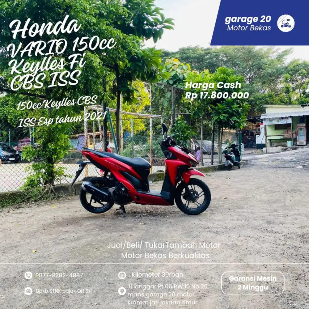 Honda Vario 150cc Keylles CBS ISS Tahun 2021