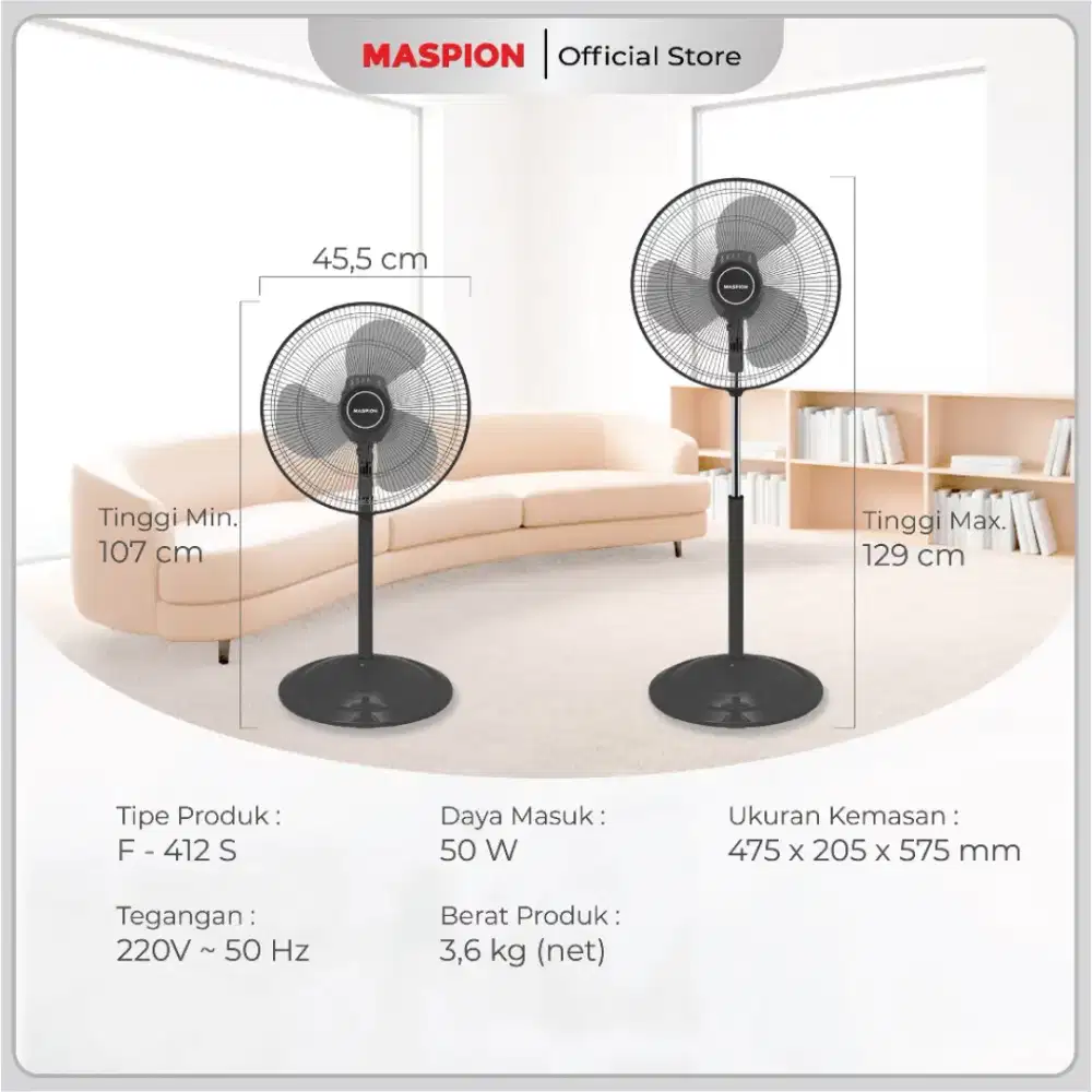 Jual cpt kipas angin maspion 16 Berdiri