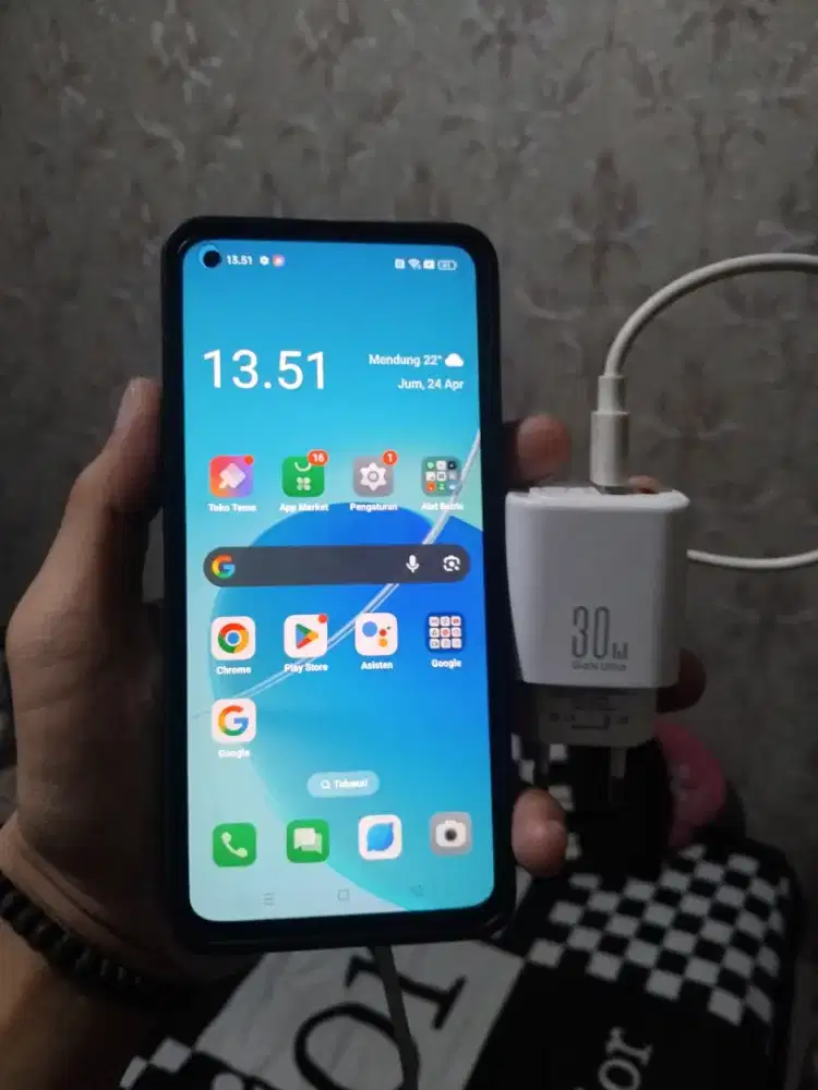 Oppo reno 6 4G hp+charger