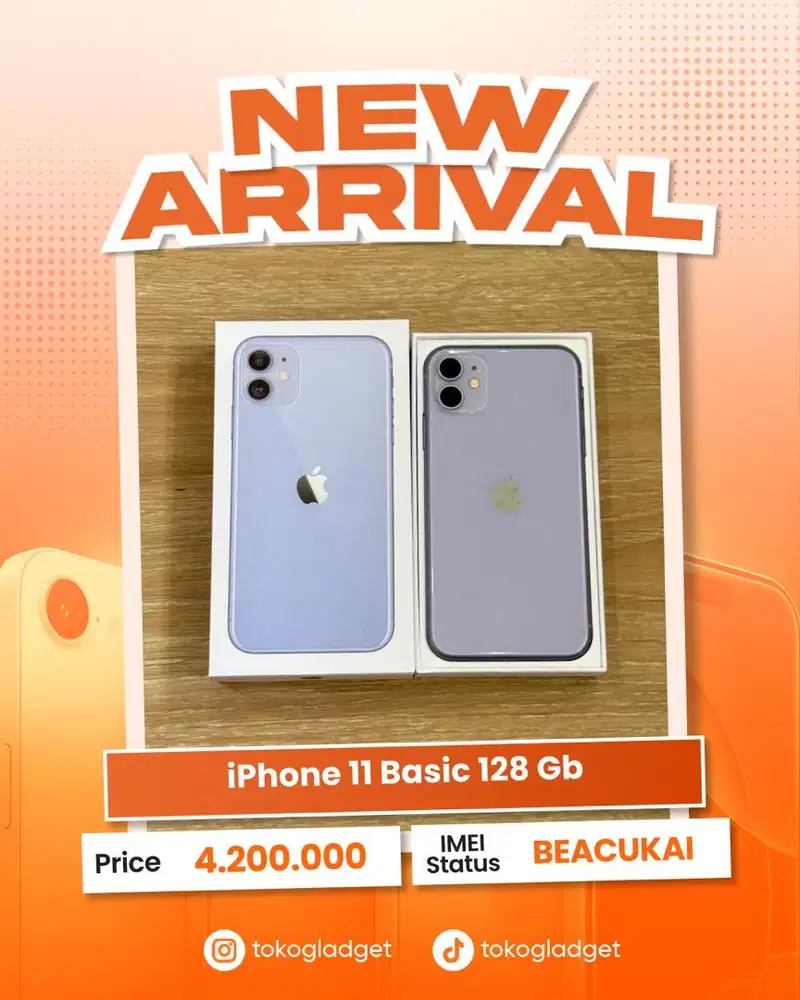 iPhone 11 Basic 128 Gb ex BEACUKAI RESMI