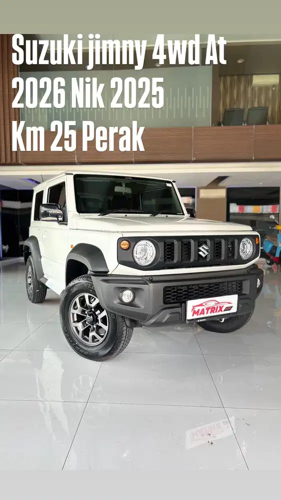Suzuki jimny 4wd at 2026 nik25 white on black Siap pakai