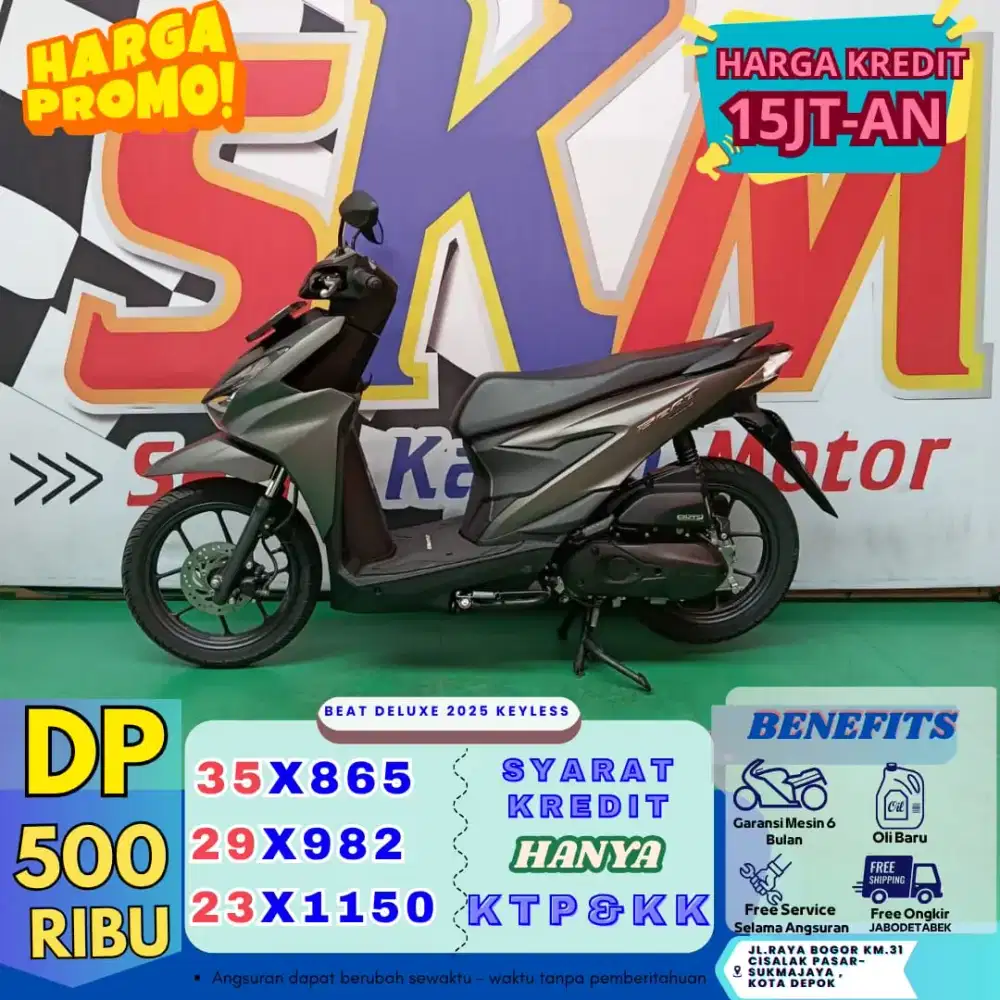 SYARAT HANYA KK DAN KTP PROSES 1 HARI HONDA BEAT DLX 2025 CASH/CREDIT