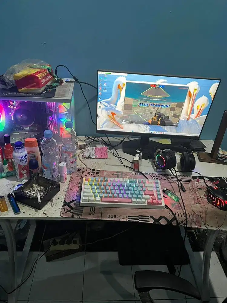 PC gaming fullset rata kanan , rtx 5060 , ram 32 Gb