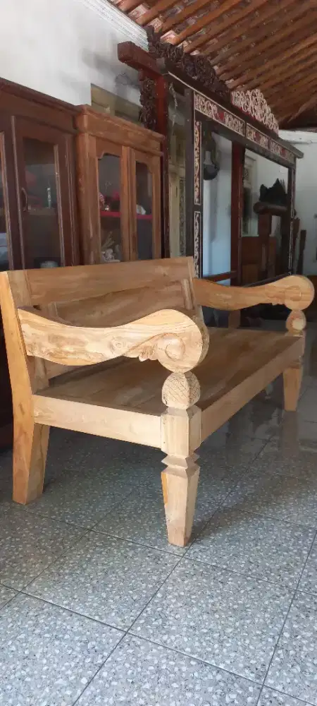 Resban kursi lincak kayu jati