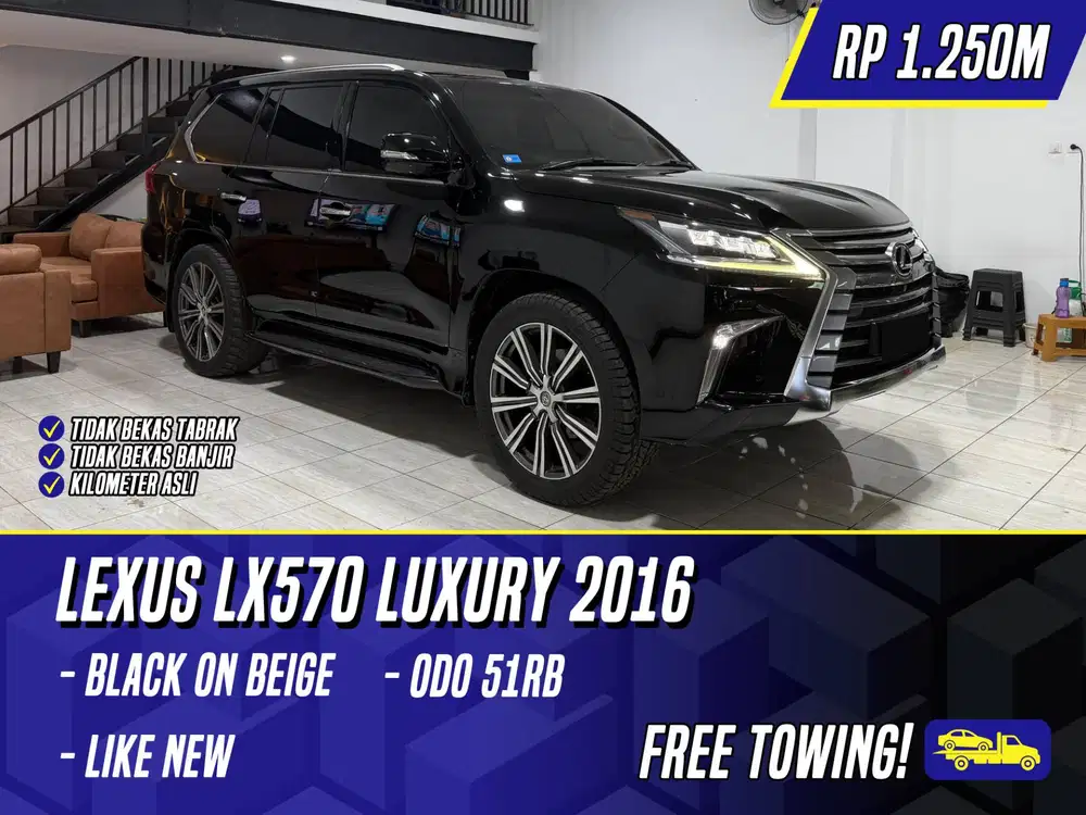 Lexus LX570 Luxury 2016 Black on Beige Hitam LX 570