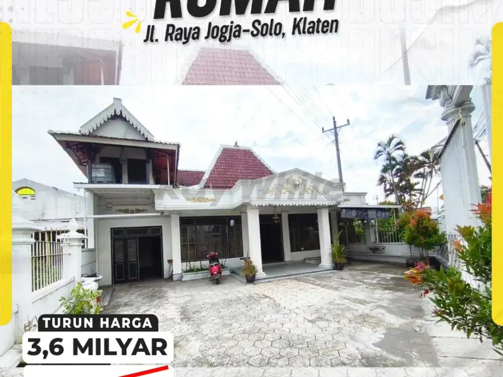 Dijual Rumah 2 Lantai Bangunan Klasik Siap Pakai Di Jl Solo Jogja Ceper Klaten