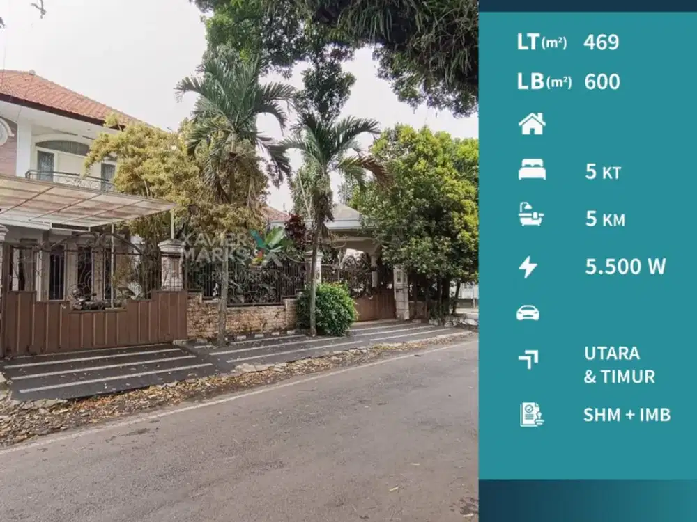 Spesifikasi: SHM hadap timur Luas tanah : 115 m²  Dimensi : 9x12meter Luas bangunan : 200 m² Lantai : 2 Kamar tidur : 9+1 Kamar mandi : 3 Air : pdam L