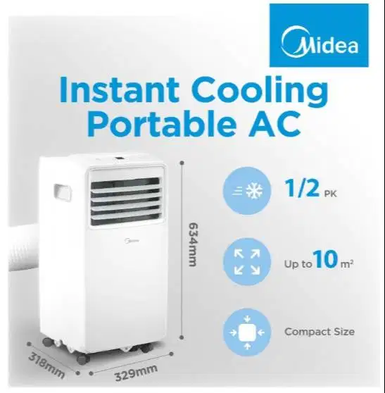 Dijual Murah AC Portable Midea 1/2 pk White