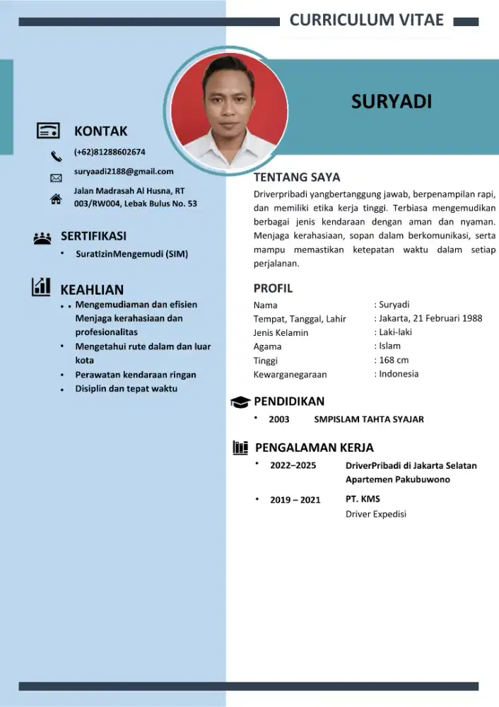 Driver pribadi/kantor