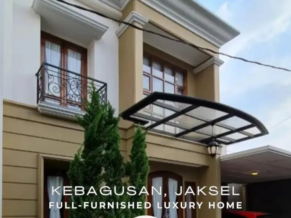 Full-Furnished Luxury Home, Area Premium di Kebagusan, Jaksel - SHM