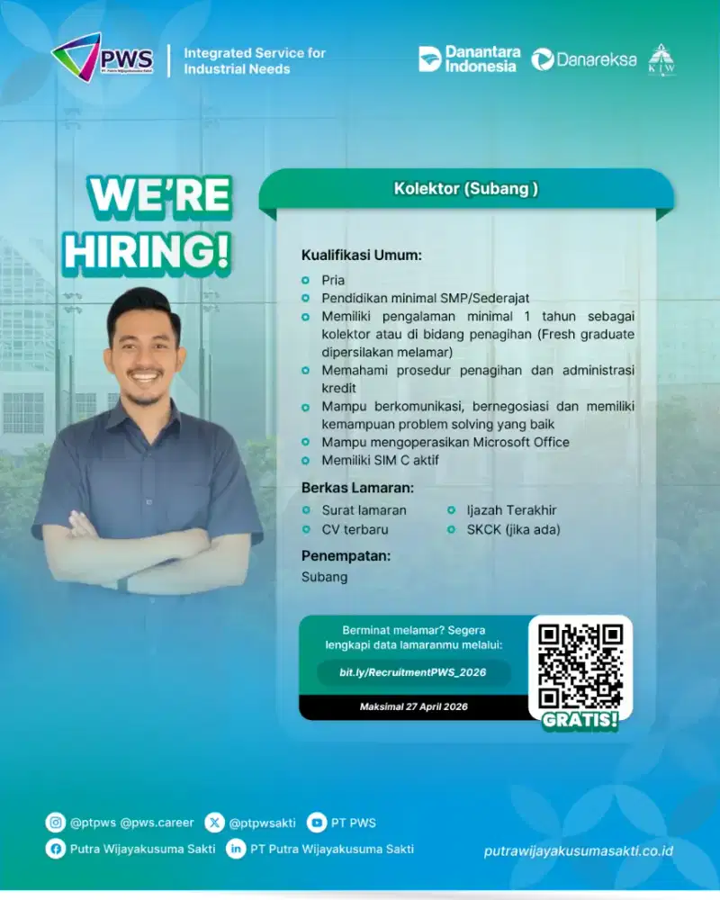 Dibutuhkan kolektor penempatan Subang