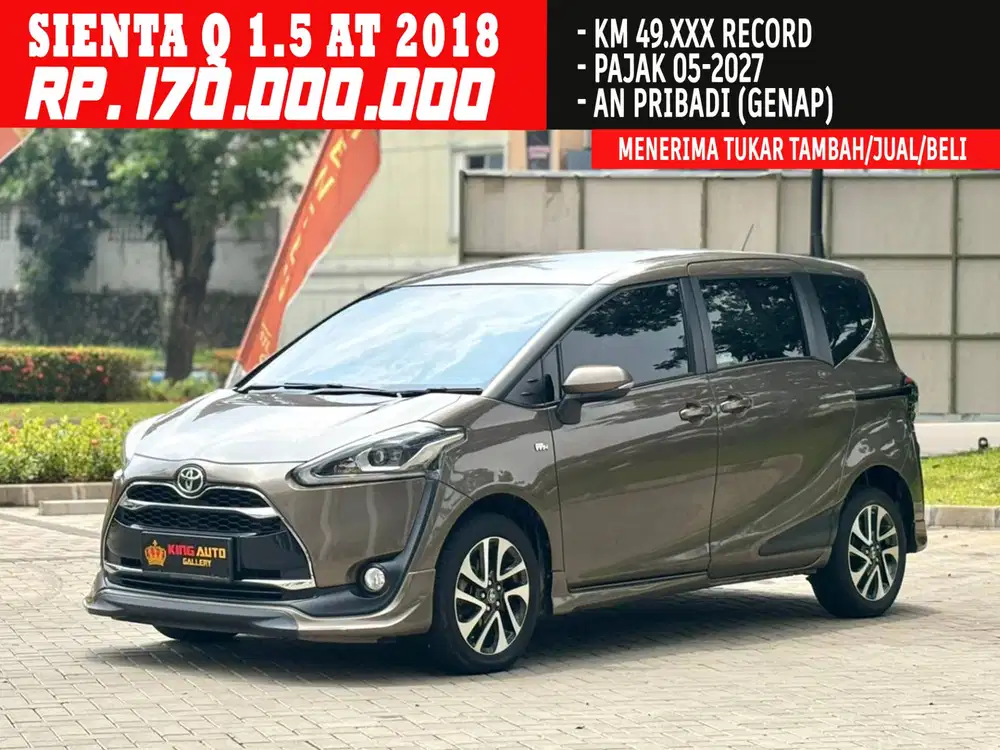 (LOW KM) TOYOTA SIENTA Q 1.5L TAHUN 2018