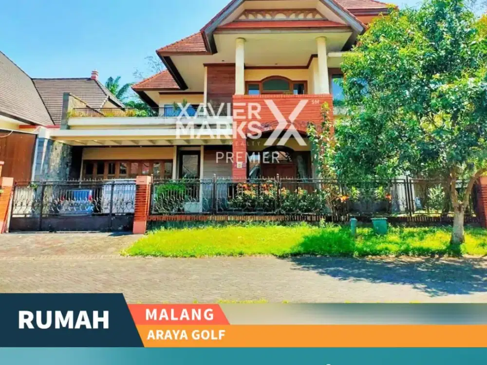 Dijual Rumah Mewah 2 Lantai Semi Furnish di Taman Golf Utama Araya Malang