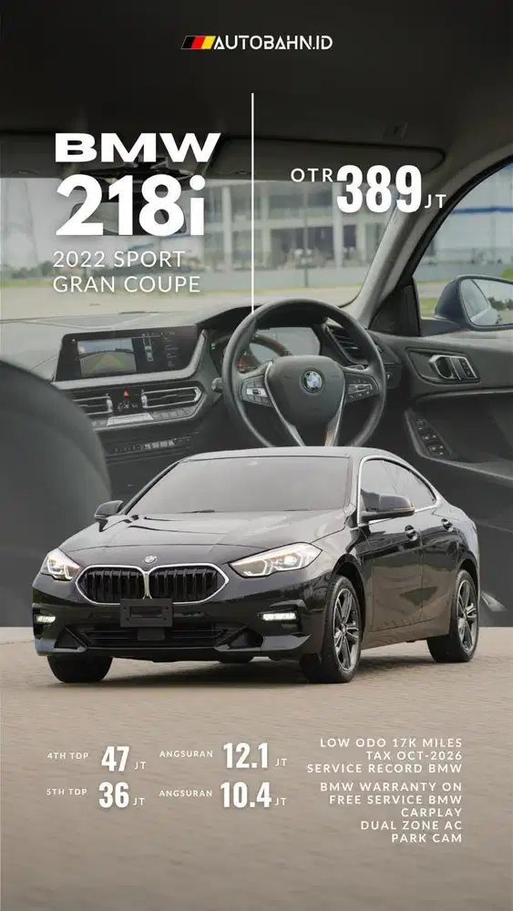 Tampil Beda! BMW 218i Sport Line Gran Coupe 2022 a200 cla200