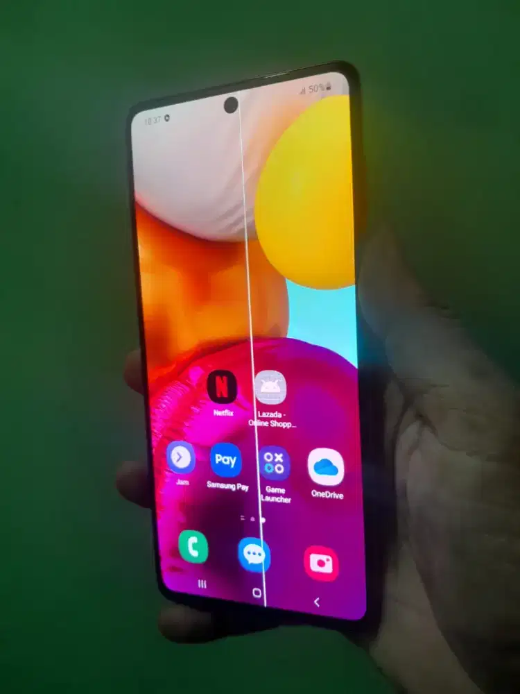 Samsung A71 ram 8/128 NFC on kondisi ada mnusnya