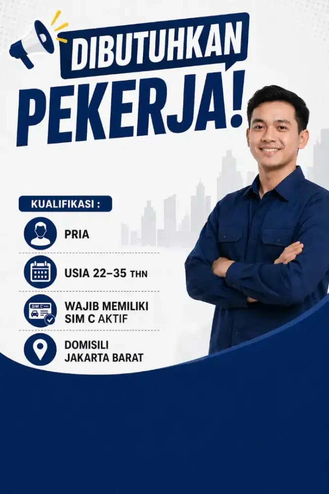 Lowongan kerja, pria, memiliki SIM C