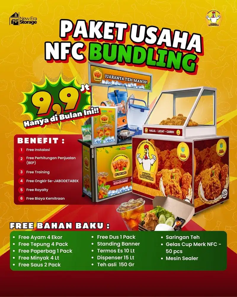 Paket Usaha Bundling | Fried Chicken & Teh Manis