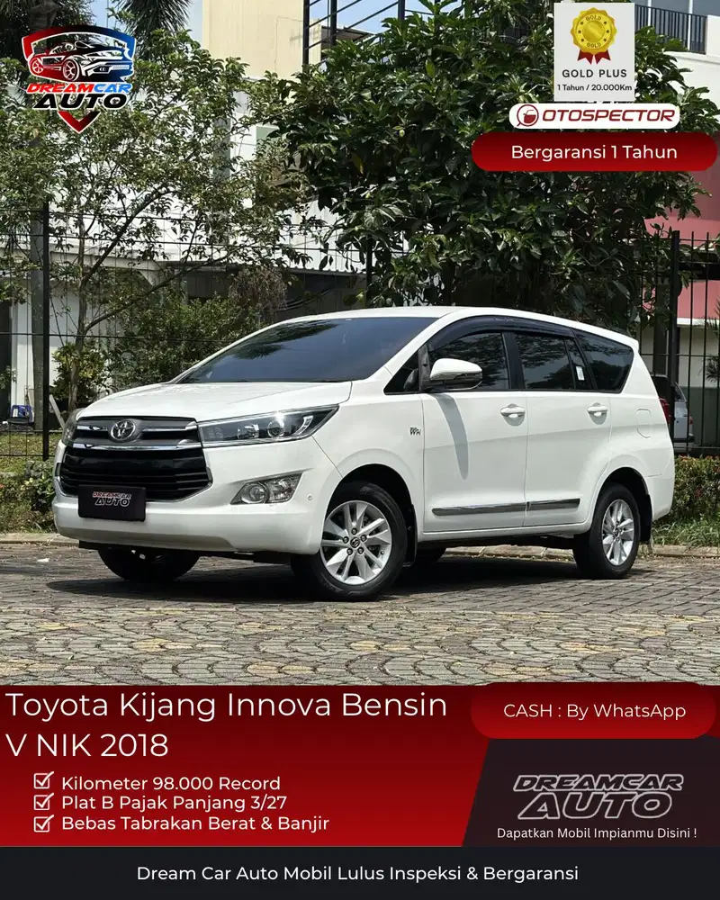 [KM98RB] Toyota Kijang Innova Bensin V Nik 2018