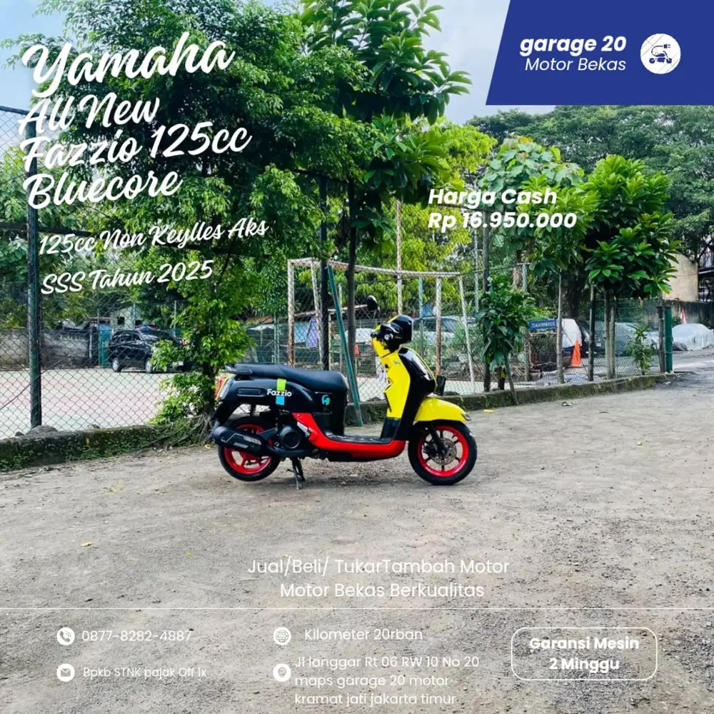 Yamaha All New Fazzio 125cc non keylles Bluecore fi Tahun 2025