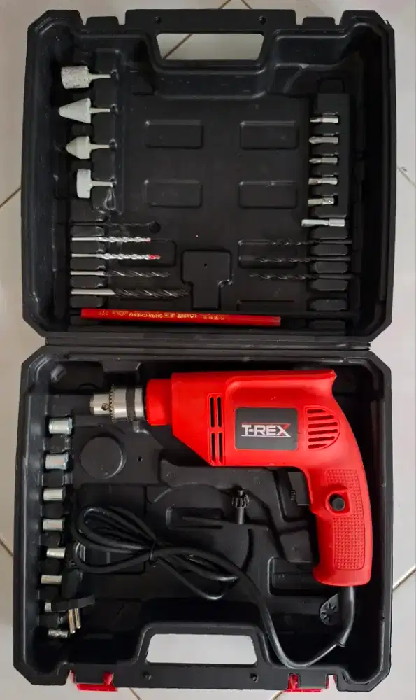 Baru mesin bor listrik electric drill set koper