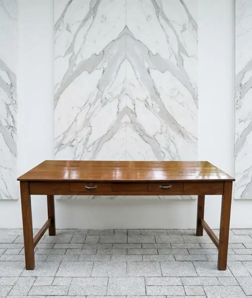 Meja Jati Solid 2 Unit Murah & Siap Pakai