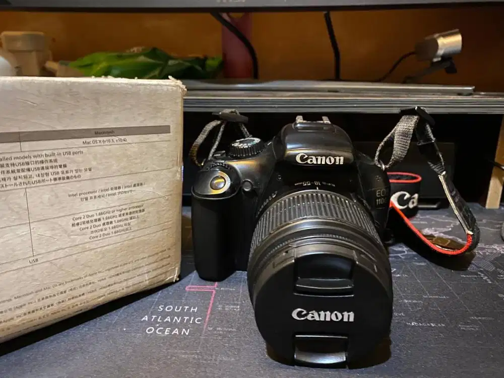 Slr kamera CANON eos 1100d kondisi baik siap pakai foto video ok