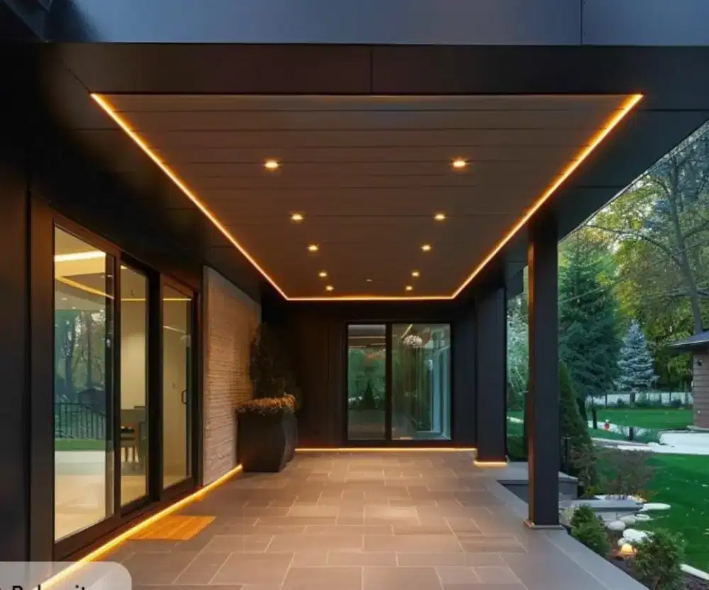 Pemasangan plafon wpc pvc dan backdrop tv free survey dan consultasi