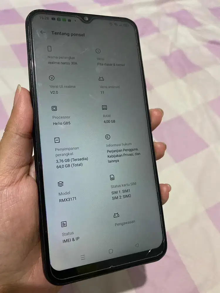 realme narzo 30A ram 4/64