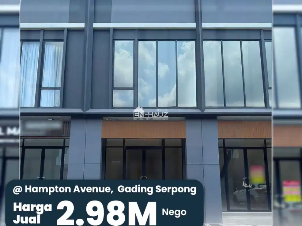 (MC) DIJUAL RUKO HAMPTON AVENUE, GADING SERPONG