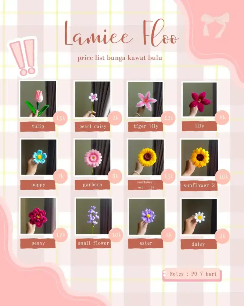 Open Pre-order Bunga Kawat Bulu Untuk Buket dan Hiasan