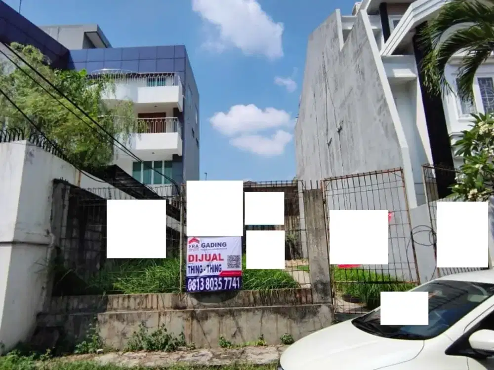 Ss.3758 - Murah !! Dijual Tanah Depan Taman 8x20 Siap Huni Jalan 2 Mobil Hadap Barat di Sunter Bisma