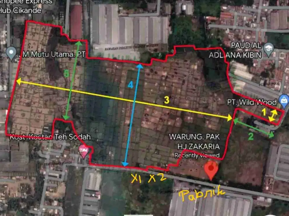 Dijual Tanah Industri Cikande 3–30Ha SHM – Dekat Tol, 1,4JT/m