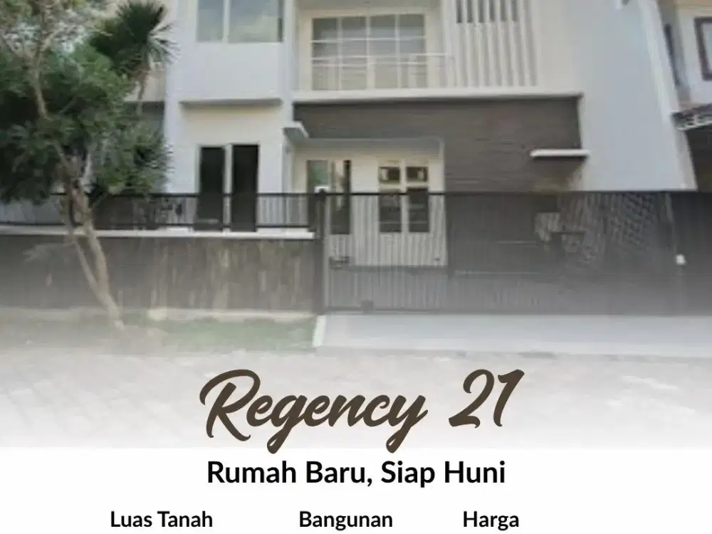 Rumah Regency 21 Baru Gress Siap Huni