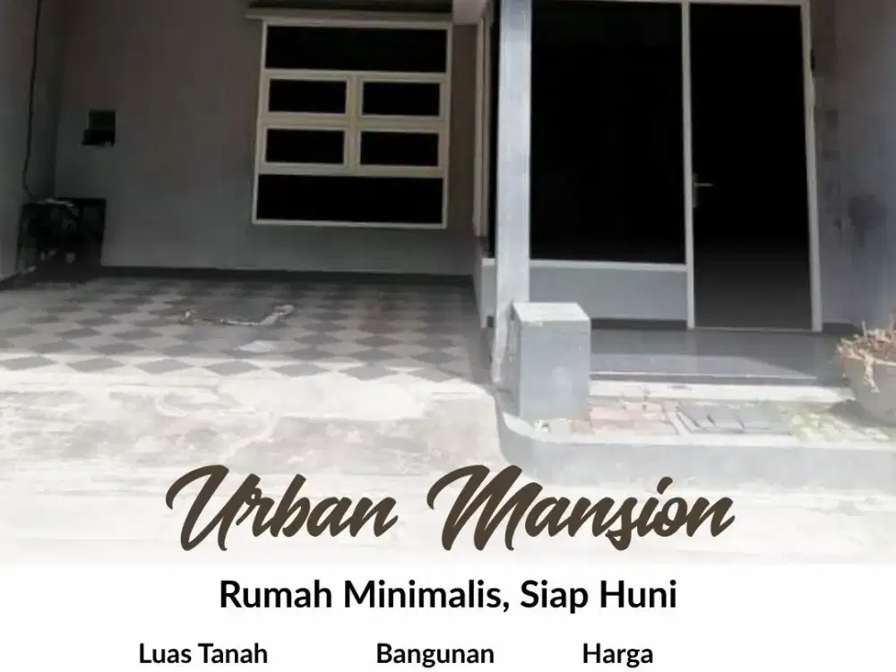 Rumah Urban Mansion, Minimalis, Siap Huni