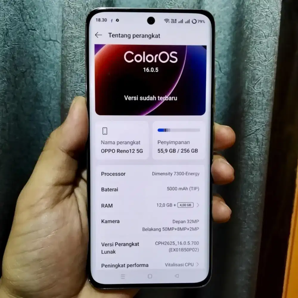 Oppo reno 12 5g 12+12/256 fullset ori