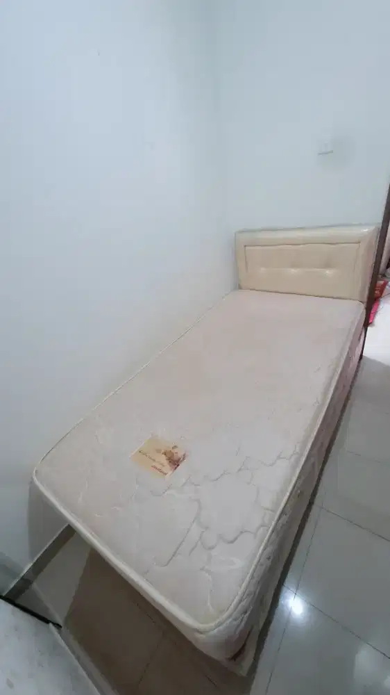 Spring Bed Matras + Divan + Sandaran size 90x200