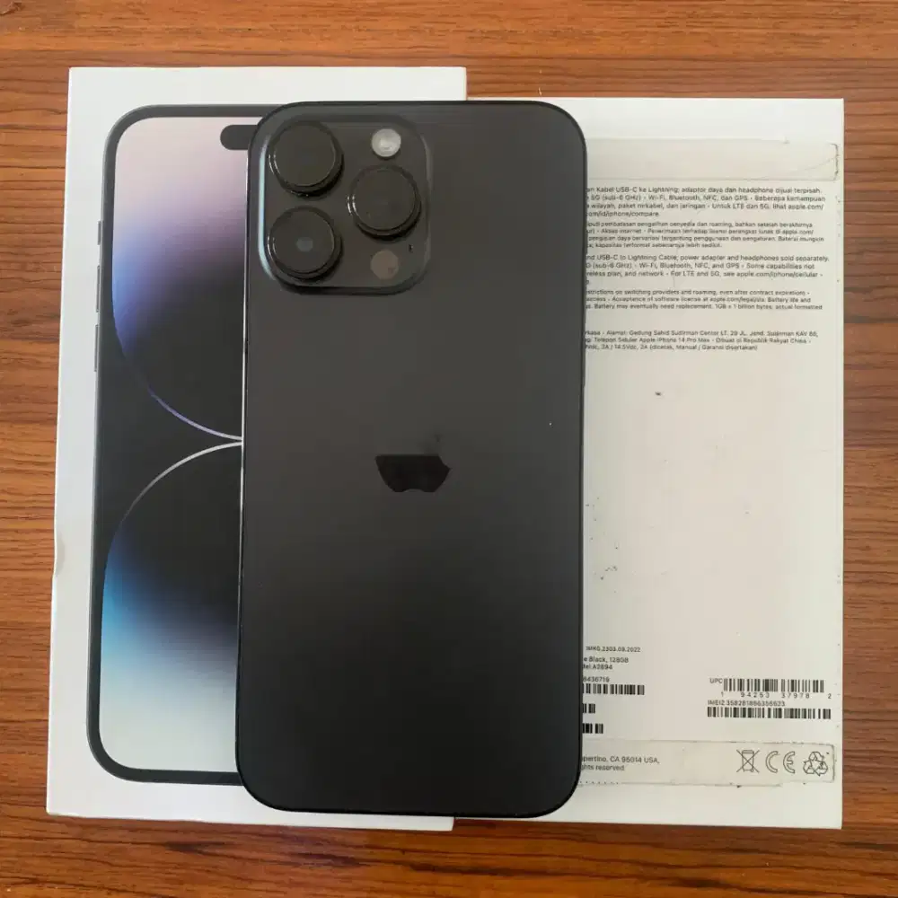 iPhone 14 Pro Max 128GB iBox Fullset Ori Mulus No Minus