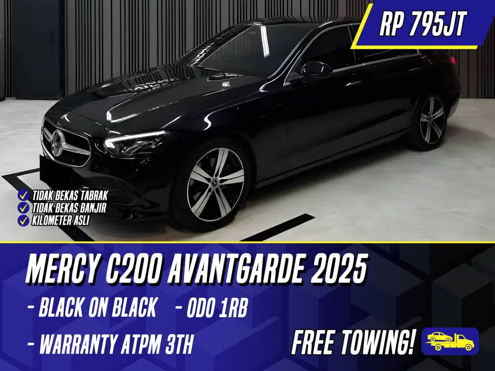 Mercedes Benz C200 Avantgarde 2025 NIK 2024 Black Hitam Mercy AVG