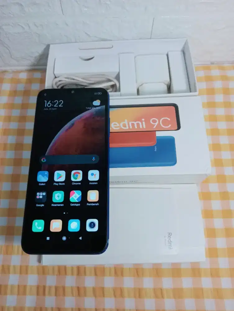 Redmi 9c ram 3/32 4G Lte segel mulus lengkap normal