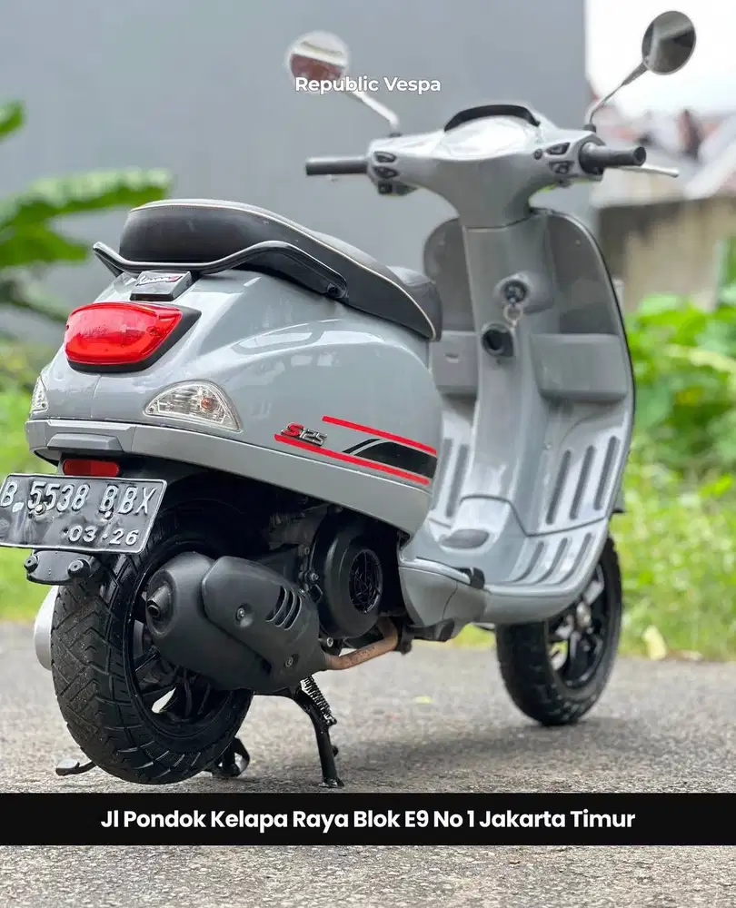PIAGGIO VESPA S125 IGET LED FACELIFT TAHUN 2020 WARNA GREY AVEO PERFEC